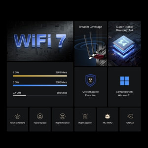 MERCUSYS MA37BE BE6500 Tri-Band Wi-Fi 7 Bluetooth 5.4