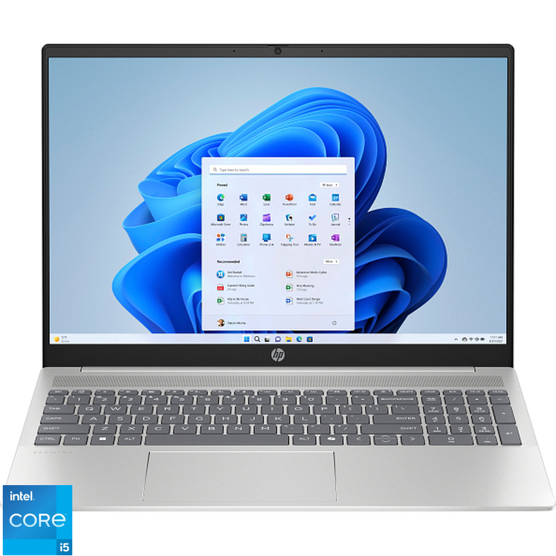 Laptop HP 16'' Pavilion 16-af0018nn, 2K OLED 120Hz, Procesor Intel® Core™ i5-1334U (12M Cache, up to 4.60 GHz), 16GB LPDDR5, 512GB SSD, Intel Iris Xe, Win 11 Home, Natural Silver