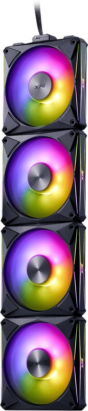 Ventilator XPG Hurricane MAG 120 ARGB PWM Black Four Fan Pack