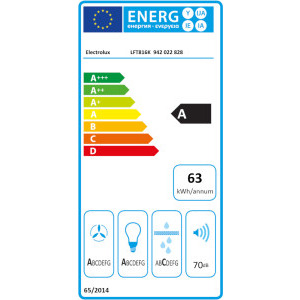 Electrolux decorativa LFT816K, Putere de absorbtie 730 m3/h, 4 trepte, ExtractionTech Pro, Hob2Hood, Breeze, 60 cm, Clasa A, Negru