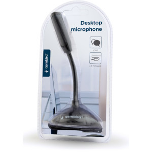 Gembird MIC-D-02, suport tip picior, Negru