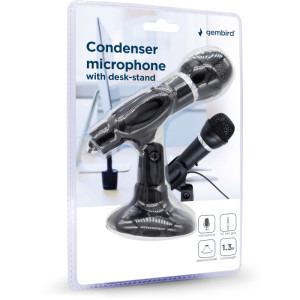 Gembird MIC-D-04, suport tip picior, Negru