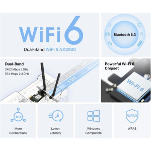 MERCUSYS MA80XE Dual-Band WiFi 6 Bluetooth 5.3