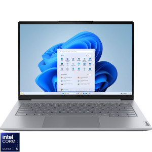 Laptop Lenovo 14 ThinkBook 14 G8 IAL, WUXGA IPS, Procesor Intel® Core™ Ultra 5 135H (18M Cache, up to 4.60 GHz), 16GB DDR5, 512GB SSD, Intel Integrated Graphics, Win 11 Pro, Arctic Grey