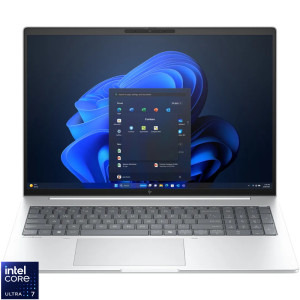 Laptop HP 16 EliteBook 8 G1i 16, WUXGA IPS, Procesor Intel® Core™ Ultra 7 255U (12M Cache, up to 5.20 GHz), 16GB DDR5, 512GB SSD, Intel Graphics, Win 11 Pro, Glacier Silver