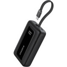 Baterie externa Anker Zolo 10000 mAh, 30W, 1x USB-C, 1x USB, Black, cablu USB-C incorporat