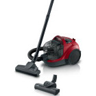 Aspirator Bosch Seria 4 BGC21X350, fara sac, 750W, 2L, Rosu/Negru