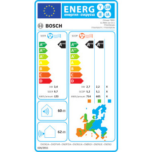 Bosch Climate 7000i, 9000 BTU, Clasa A+++/A+++, Wi-Fi, Inverter, i-Clean