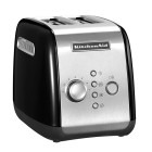 KitchenAid Prajitor de paine 5KMT221EOB Onyx Black, 1100W, 2 sloturi, Negru-Argintiu