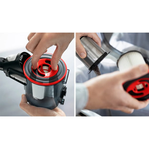Bosch vertical Unlimited 7, BCS711A, 3 trepte de putere, 0.3L, Motor TurboSpin, Tija flexibila, Functie Quick Stand, Gri