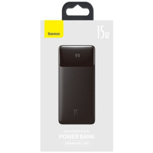 Baseus Bipow, 10000 mAh, PD 15W, 1x USB-C, 2x USB, Black