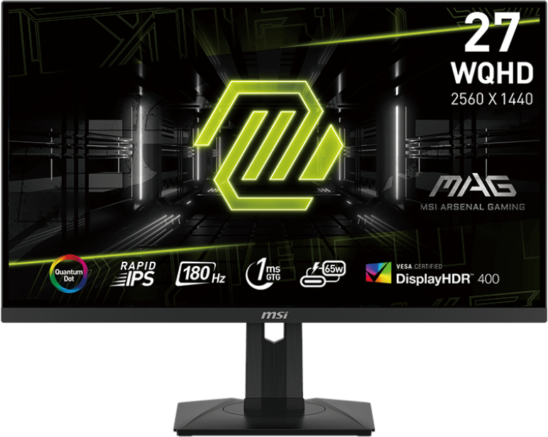 Monitor LED MSI Gaming MAG 274QRF QD E2 27 inch QHD IPS 1 ms 180 Hz USB-C HDR FreeSync