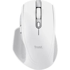 Mouse Trust OZAA+ Multi-Device, silentios, compact, Bluetooth + 2.4GHz, 800-3200 DPI, White