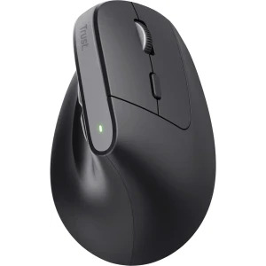 Trust Bayo+ Ergonomic, Silent click, Reincarcabil USB-C, Bluetooth + 2.4 GHz, Black