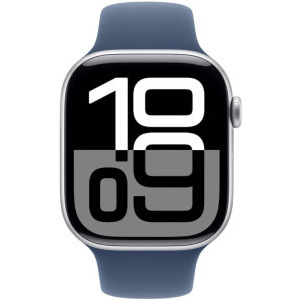 Apple Watch Series 10, 46mm Carcasa Aluminium Silver, Denim Sport Band - M/L