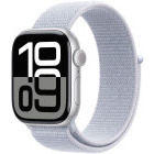 SmartWatch Apple Watch Series 10, 46mm Carcasa Aluminium Silver, Blue Cloud Sport Loop