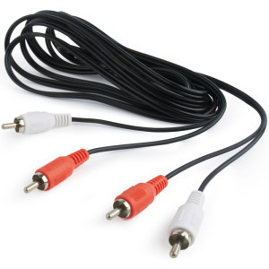 Gembird 2x RCA Male - 2x RCA Male, 1.8m, negru