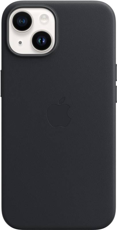 Apple Protectie pentru spate, material piele, cu MagSafe pentru iPhone 14 Plus, culoare Midnight