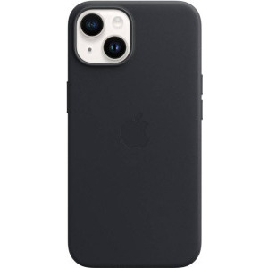 Apple Protectie pentru spate, material piele, cu MagSafe pentru iPhone 14 Plus, culoare Midnight