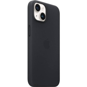 Apple Protectie pentru spate, material piele, cu MagSafe pentru iPhone 14 Plus, culoare Midnight