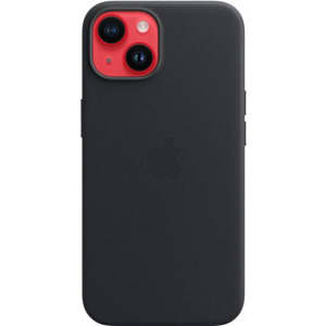 Apple Protectie pentru spate, material piele, cu MagSafe pentru iPhone 14 Plus, culoare Midnight