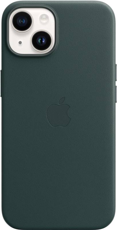 Apple Protectie pentru spate, material piele, cu MagSafe pentru iPhone 14 Plus, culoare Forest Green