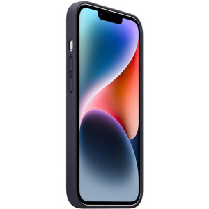 Apple Protectie pentru spate, material piele, cu MagSafe pentru iPhone 14 Plus, culoare Ink