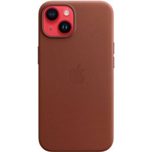 Apple Protectie pentru spate, material piele, cu MagSafe pentru iPhone 14 Plus, culoare Umber
