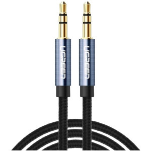 Cablu audio Ugreen AV112, Jack 3.5 mm Male - Jack 3.5 mm Male, 1m, negru-albastru