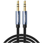 Cablu audio Ugreen AV112, Jack 3.5 mm Male - Jack 3.5 mm Male, 1m, negru-albastru