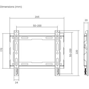 SBOX PLB-2222F-2, 23 - 43 inch, negru