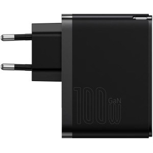 Baseus GaN5 Pro, 1x USB, 1x USB-C, Quick Charge 100W, Black