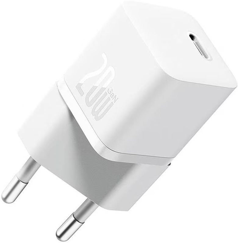 Incarcator retea Baseus GaN5, 1x USB-C, Fast Charger 20W, White