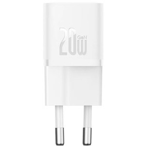 Baseus GaN5, 1x USB-C, Fast Charger 20W, White