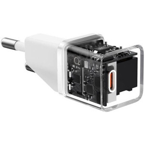 Baseus GaN5, 1x USB-C, Fast Charger 20W, White