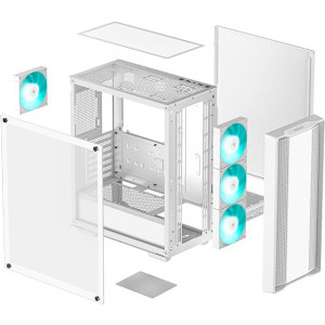 Deepcool CC560 V2 white with blue fans