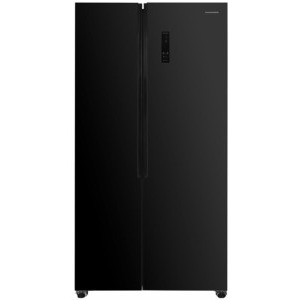 Frigider Side By Side Heinner HSBS-HM532NFGBKE++, 532 L, Clasa E, No Frost, Inverter, Display LED, Iluminare LED, 177 cm, Negru