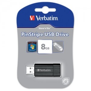 Memorie externa Verbatim PinStripe 8GB negru