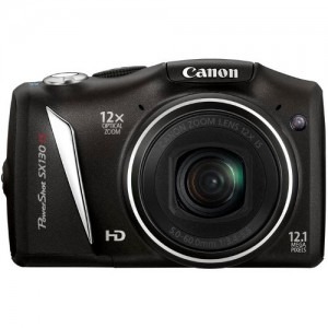 Canon PowerShot SX130 IS Black + Incarcator + Acumulatori + husa + card SD 4G