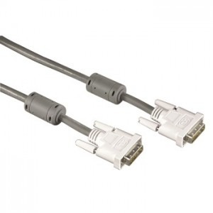 Hama DVI-D Male - DVI-D Male, Single Link, 1.8m, alb