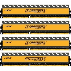 Crucial Ballistix Tactical 32GB DDR3 1600MHz CL8 Quad Channel Kit Low Profile