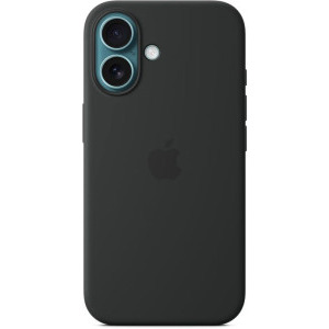 Apple Protectie pentru spate, material silicon, cu MagSafe pentru iPhone 16, culoare Black