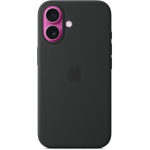 Apple Protectie pentru spate, material silicon, cu MagSafe pentru iPhone 16, culoare Black