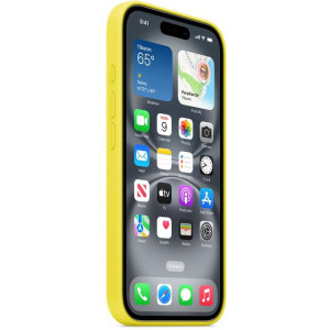 Apple Protectie pentru spate, material silicon, cu MagSafe pentru iPhone 16, culoare Star Fruit