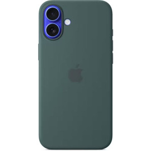 Apple Protectie pentru spate, material silicon, cu MagSafe pentru iPhone 16, culoare Lake Green