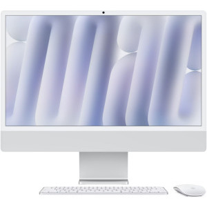 All-In-One PC Apple iMac 24 inch 4.5K Retina, Apple M4, 16GB RAM, 256GB SSD, 8 core GPU, macOS Sequoia, INT keyboard, Silver