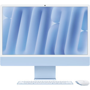 Apple iMac 24 inch 4.5K Retina Nano‑texture glass, Apple M4, 32GB RAM, 1TB SSD, 10 core GPU, macOS Sequoia, RO keyboard, Blue