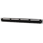 Accesoriu retea Gembird Patch panel 19 inch 24 Port CAT6 rear cable management Black
