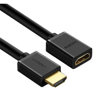 Cablu video Ugreen HD107 Prelungitor HDMI Male - HDMI Female, v2.0, 3 m, Negru