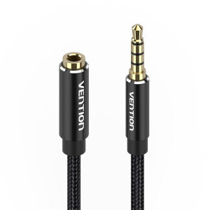 Vention Jack 3.5 mm Male - Jack 3.5 mm Female, 0.5m, negru